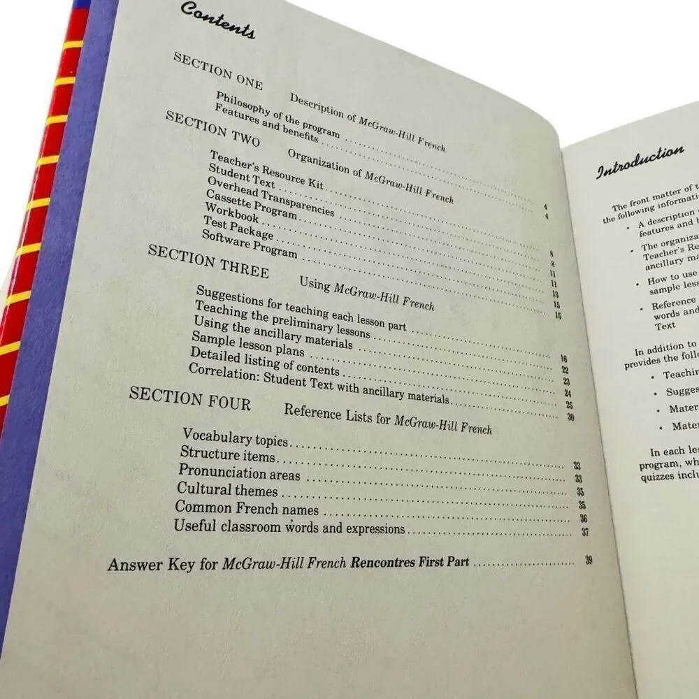 McGraw-Hill French Rencontres Annotated Teachers Edition ( 1986, HC)
